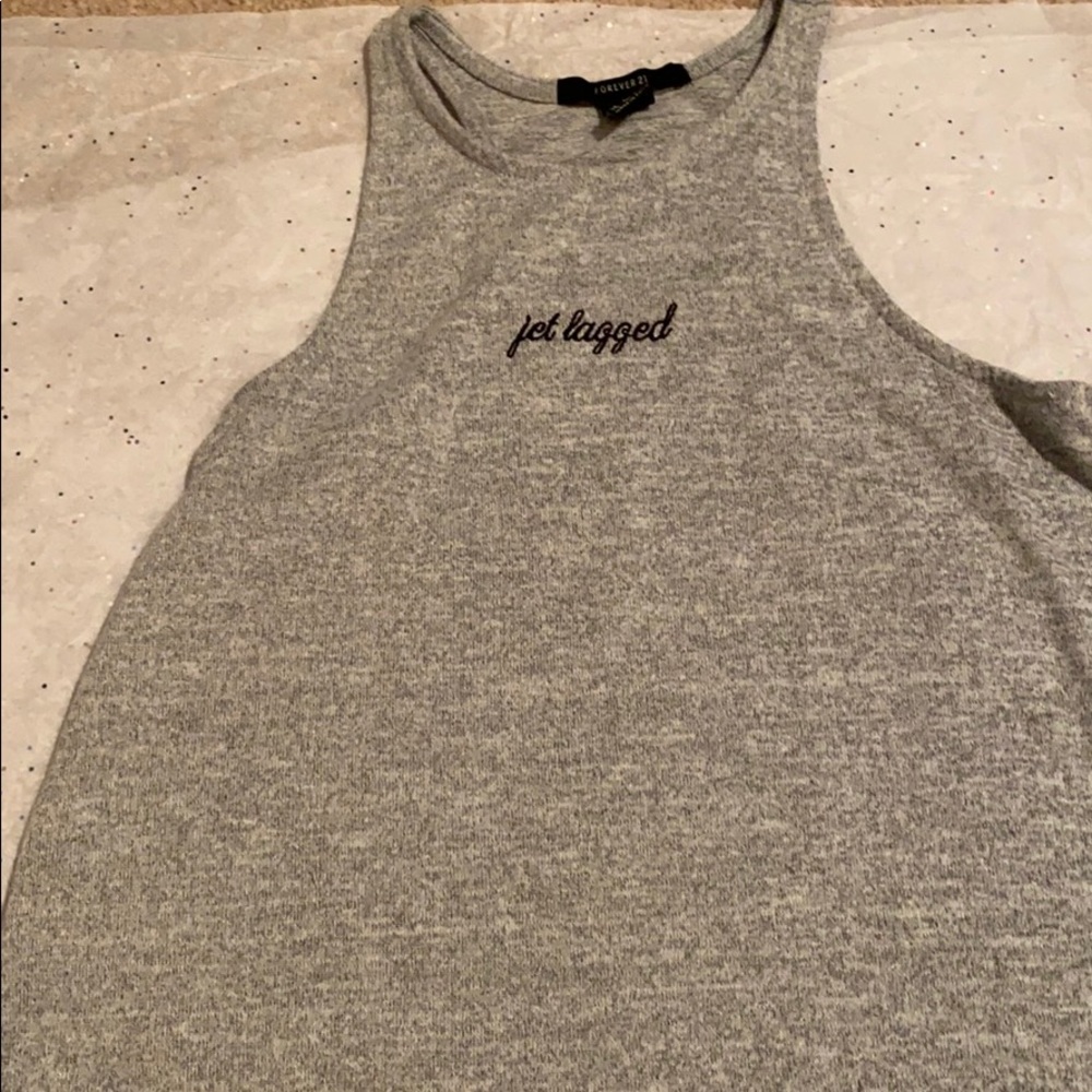 Small Forever 21 Jet Lagged Tank Top